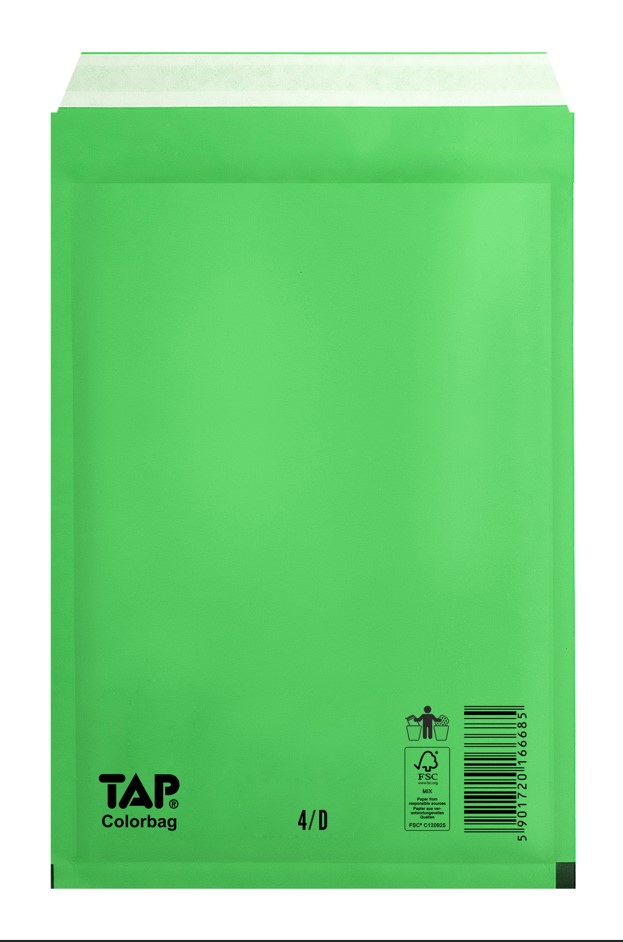 Koperta ochronna D/14 zielona 200x275 [180x265] TAP ColorBag (5szt)